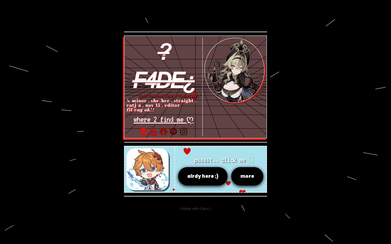 Carrd profile picture for @f4de